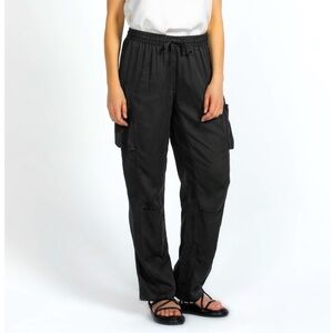 JOHNNY WAS Leeshie workwear pants black cargo trousers size‎ XL NWT